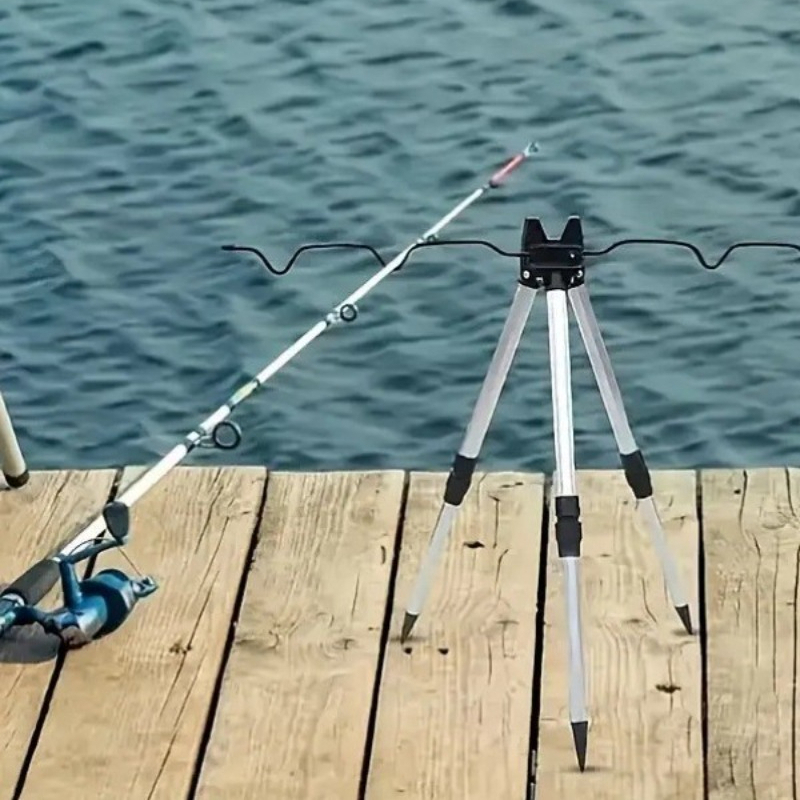 Telescopic Fishing Rod - 1 セット釣り伸縮式位置決めアルミ合金三角ブラケット釣り具タレット海竿ブラケット釣り竿ブラケット