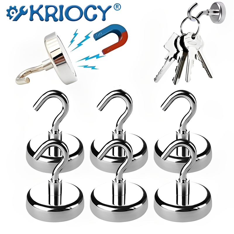 Fishing Equipment And Tools - 強力な丸型ネオジム磁石フック,救命磁石,海釣り道具,フック付き