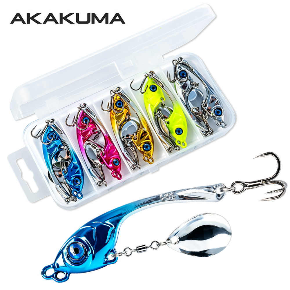 Fishing Equipment Kit - 10個入り/箱 ダブルホールメタルVIBルアー 5g 7g 10g シンキングフィッシングベイト