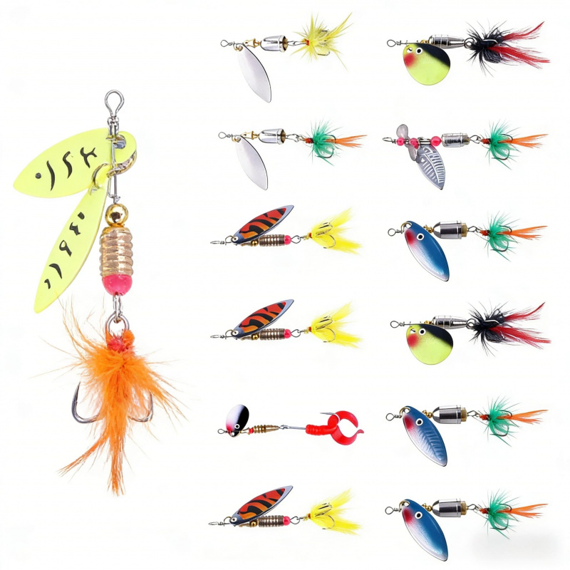 Fishing Equipment Brands - 12 個複合スパンコール釣り具セット人工餌淡水釣りノーエアフォースブランドメロンシード型 Sp 餌