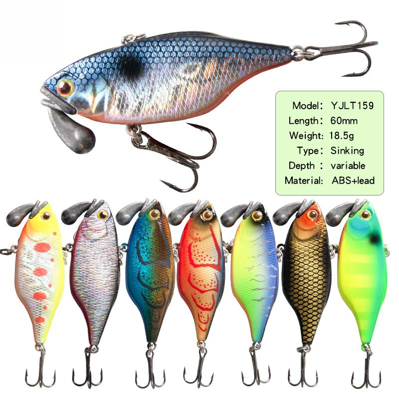 Fishing Equipment Japan - 日本デザインのシンキングミノー 60mm 18.5g VIB ウォブラー 可変式フィッシングルアー