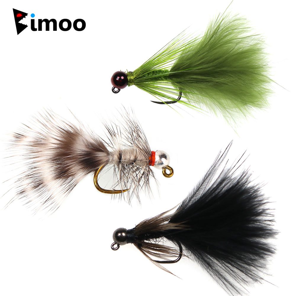 Fishing Equipment Kit - 4～6個 # 10 # 12個入り高速沈下タングステンバーブレスジグウーリーバガーストリーマーバーブドバガータンジグニンフフライトラウトバス釣り用ルアー