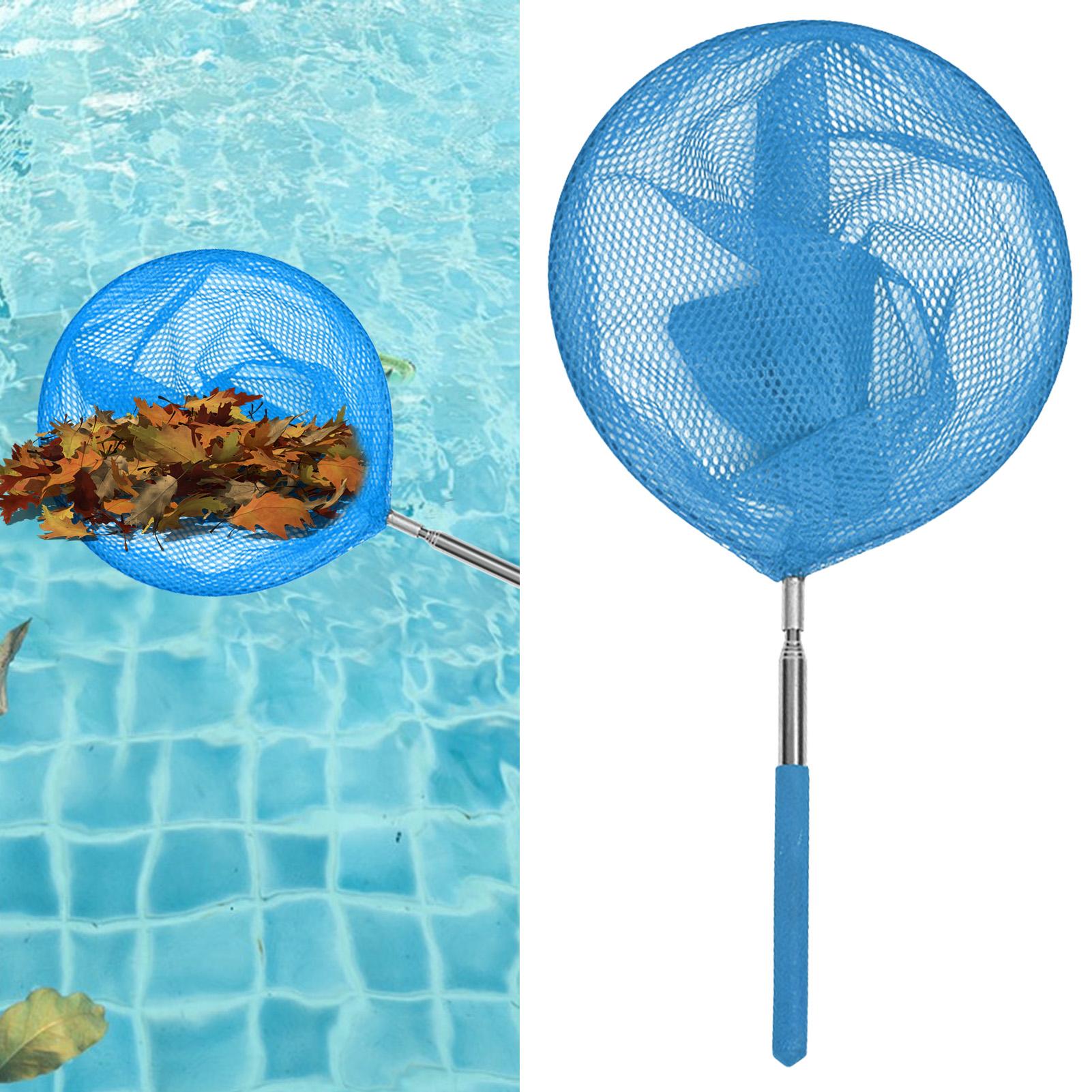 Telescopic Fishing Rod - プールスキマーネット伸縮ポール付きステンレス鋼釣りネット子供屋外バタフライネット池スイミングプールクリーニングツール