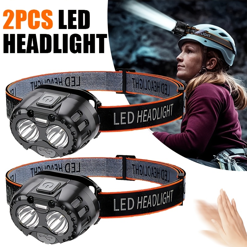 Fishing Headlamp - 強力な LED 誘導ヘッドランプ IPX4 防水緊急ヘッド懐中電灯 250LM