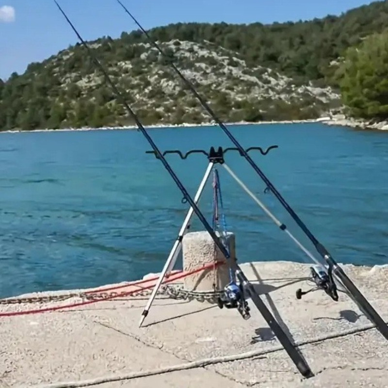 1 セット釣り伸縮式位置決めアルミ合金三角ブラケット釣り具タ - Telescopic Fishing Rod のレビューと価格