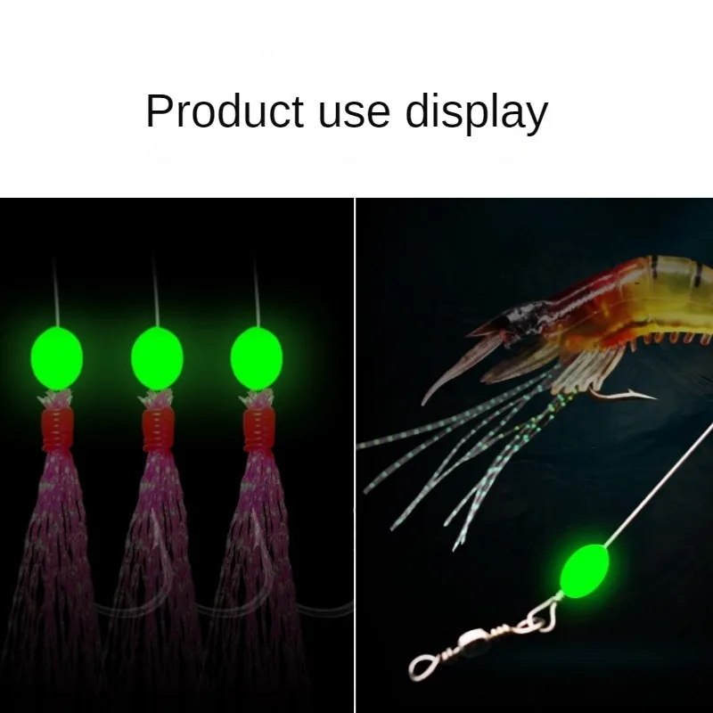 100 ピース/ロットオーバルナイト発光釣りビーズ光る海釣り - Fishing Equipment And Tools のレビューと価格