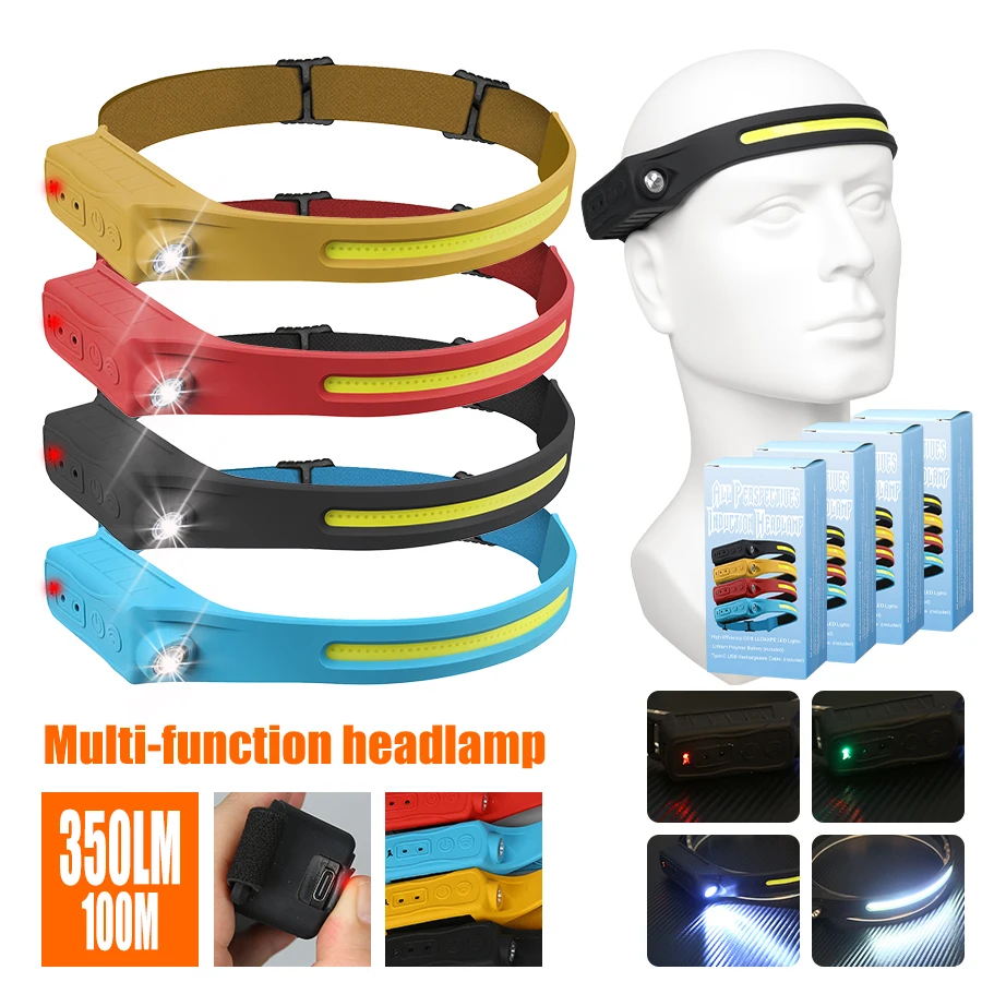充電式ヘッドランプ 350 ルーメン モーションセンサー L - Fishing Headlamp のレビューと価格