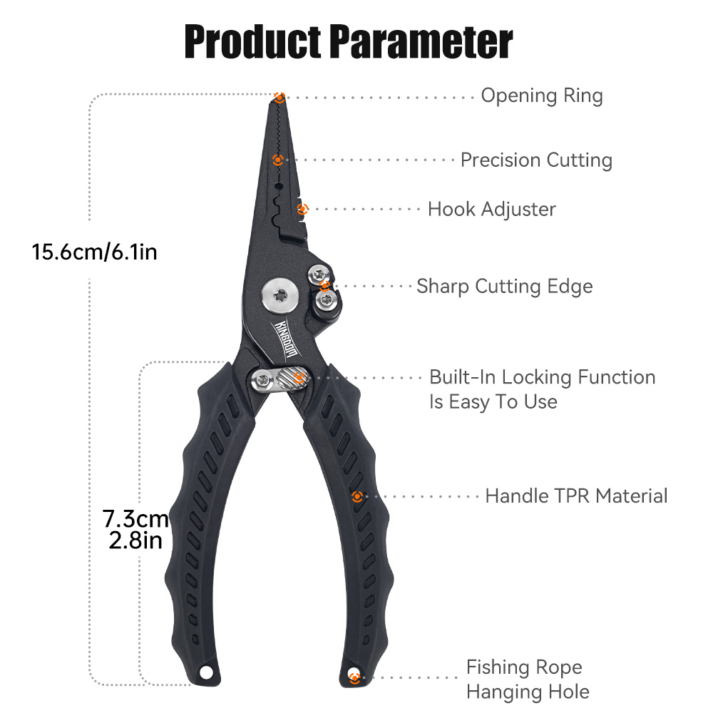 王国釣りプライヤー多機能スプリットリングワイヤーカッターフッ - Fishing Equipment And Tools のレビューと価格