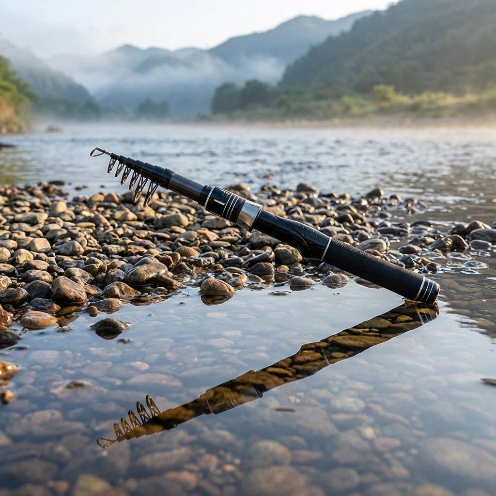 超軽量伸縮式カーボン釣り竿 セラミックガイドリング付き 速い - Telescopic Fishing Rod のレビューと価格