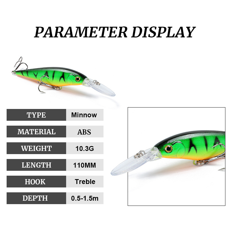 プラスチック製のリジッドミノールアー,ジャークベイト,ウォブ - Fishing Equipment Japan のレビューと価格