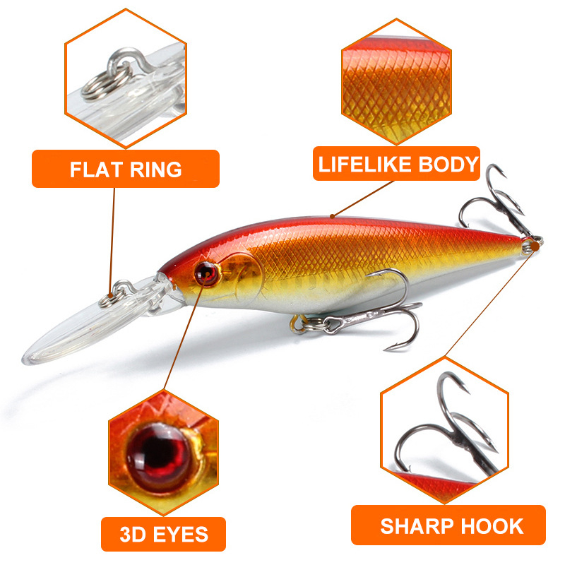 プラスチック製のリジッドミノールアー,ジャークベイト,ウォブ - Fishing Equipment Japan のレビューと価格