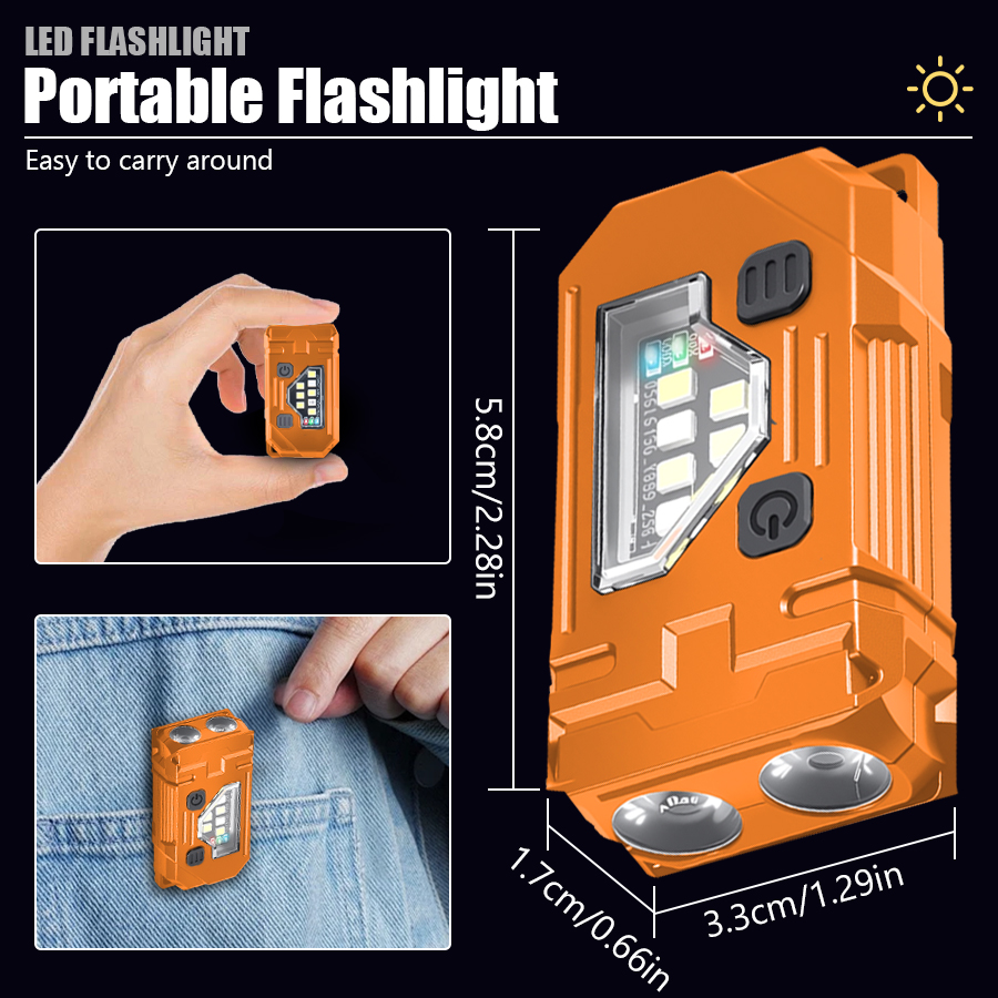 ミニキーホルダー EDC 懐中電灯充電式磁気トーチ超高輝度ポ - Fishing Headlamp のレビューと価格