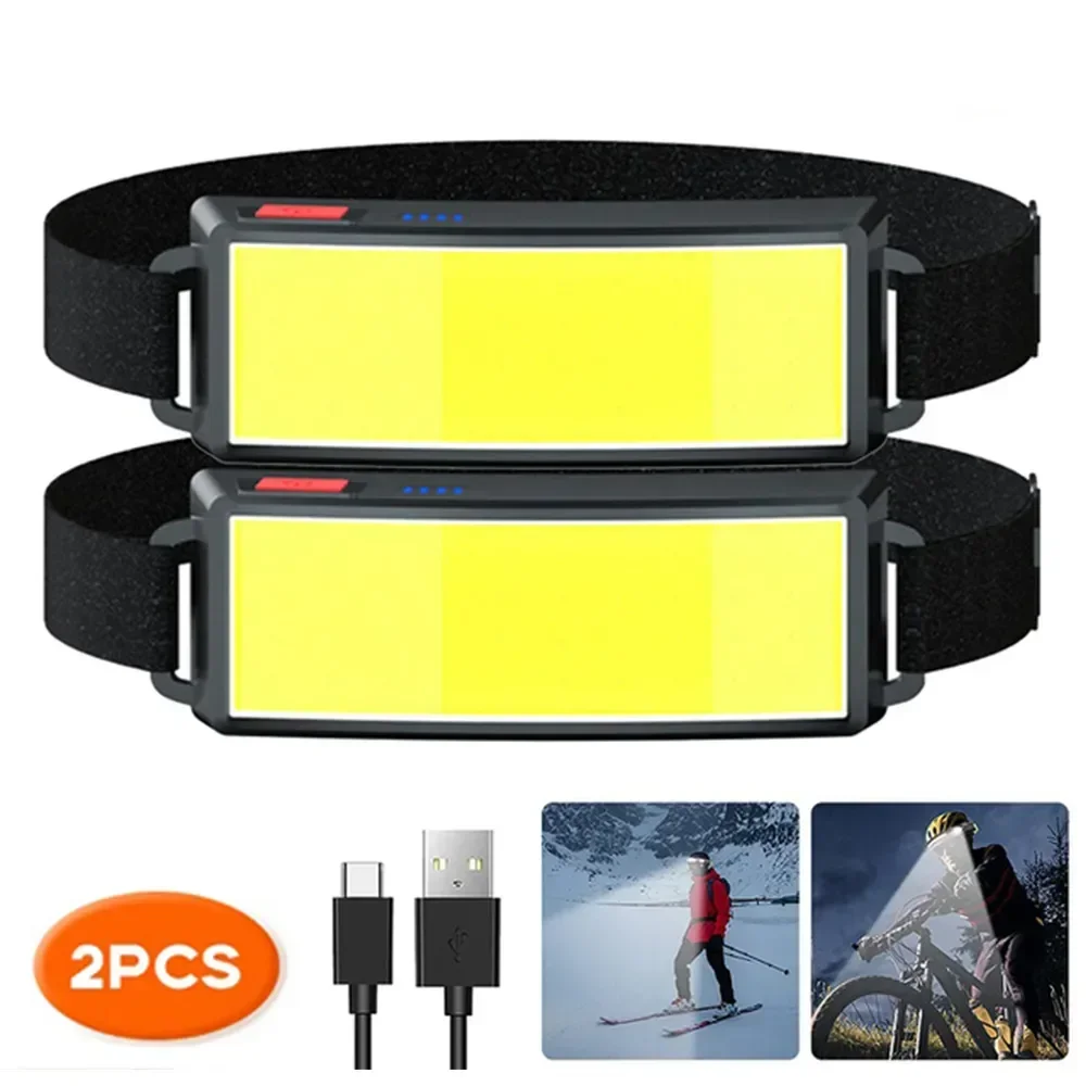 COB ポータブル LED ヘッドライト屋外ヘッドライト内蔵 - Fishing Headlamp のレビューと価格