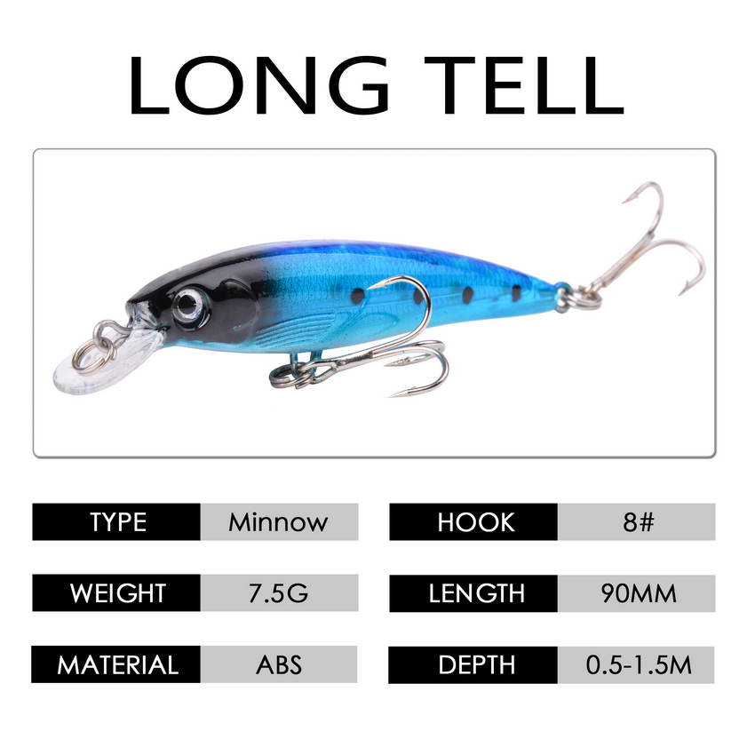1pc レーザーミノー釣りルアー 9 センチメートル 7.5 - Fishing Equipment Japan のレビューと価格