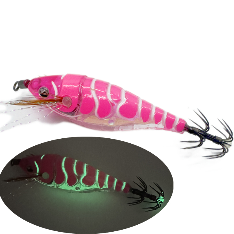 光る木製エビイカエギジグ 垂直ジギングルアー タコ エビ イ - Fishing Equipment Japan のレビューと価格