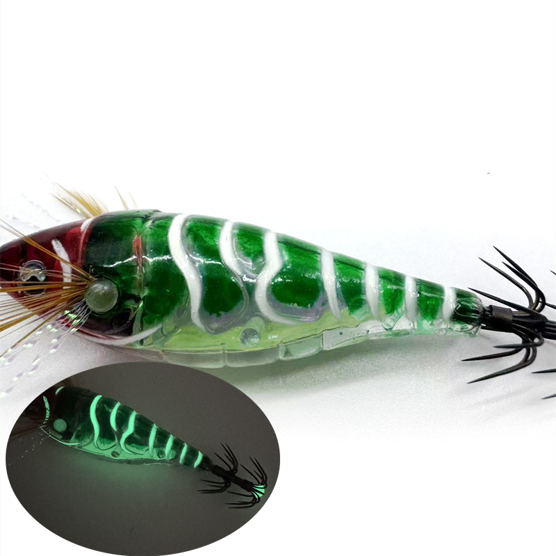 光る木製エビイカエギジグ 垂直ジギングルアー タコ エビ イ - Fishing Equipment Japan のレビューと価格