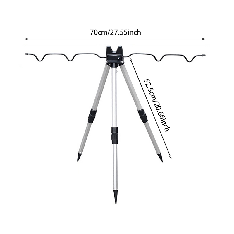 1 個伸縮アルミ合金ホルダー海釣竿用三角ホルダーキャスティン - Telescopic Fishing Rod のレビューと価格