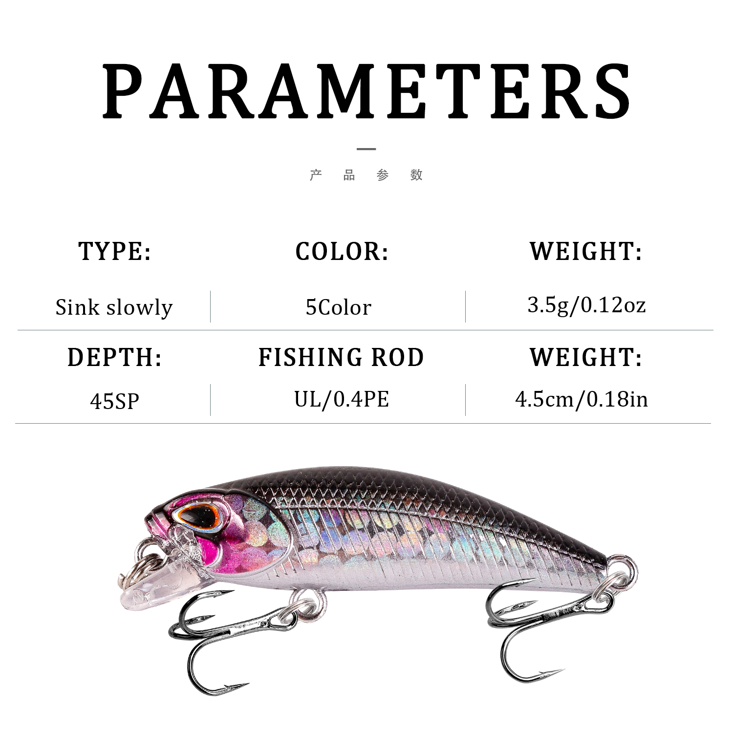 シンキングミノー-日本の人工釣りルアー,バスパイク,カークベ - Fishing Equipment Japan のレビューと価格