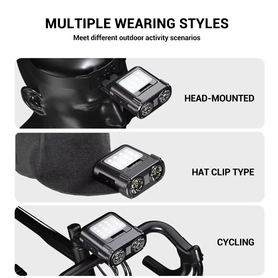 センサー COB LED ヘッドランプ キャップ クリップ  - Fishing Headlamp のレビューと価格