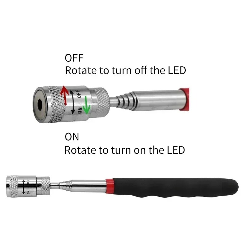 伸縮式磁気ペン LEDライト付き 拡張可能なピックアップロッ - Telescopic Fishing Rod のレビューと価格