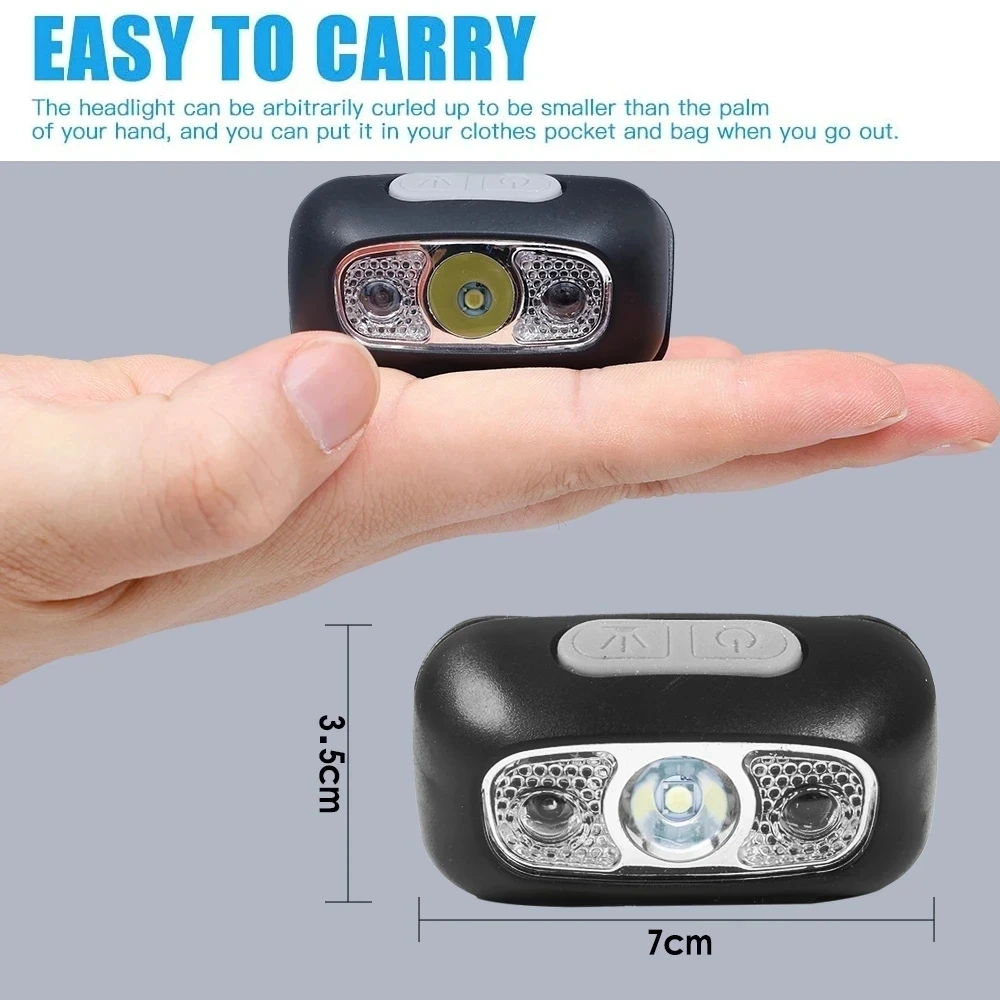 強力な光ヘッドランプポータブル LED センサーヘッドランプ - Fishing Headlamp のレビューと価格