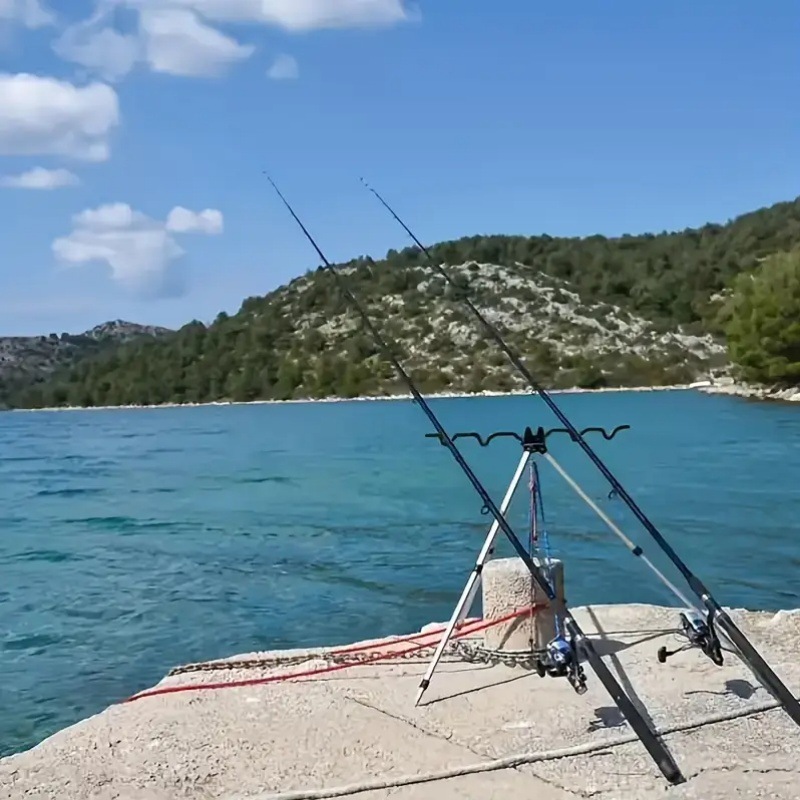 1PC 釣り海竿ブラケットアルミ合金地面挿入三角ブラケット遠 - Telescopic Fishing Rod のレビューと価格