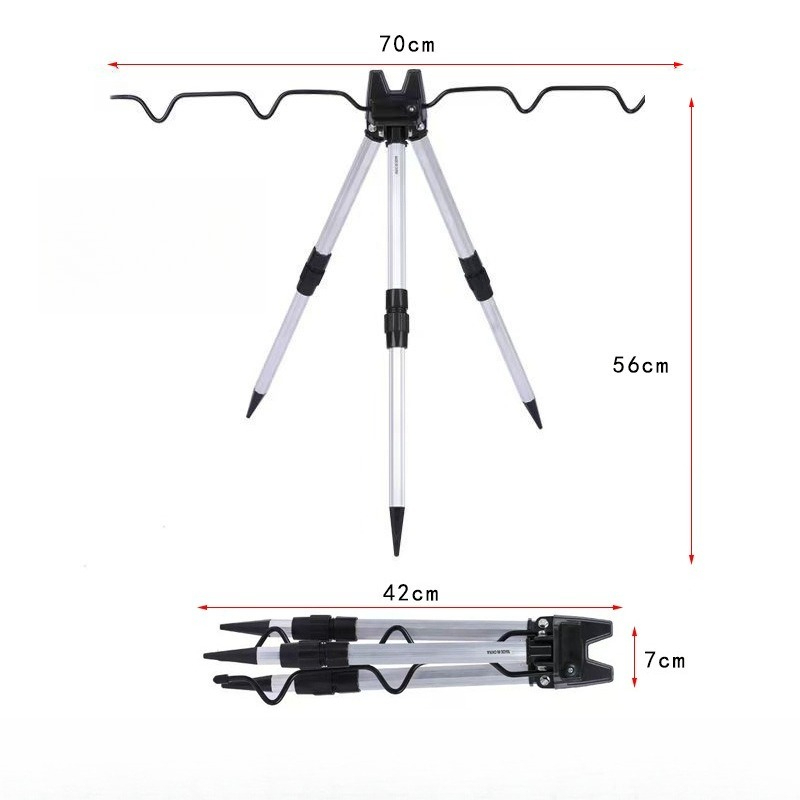 1PC 釣り海竿ブラケットアルミ合金地面挿入三角ブラケット遠 - Telescopic Fishing Rod のレビューと価格