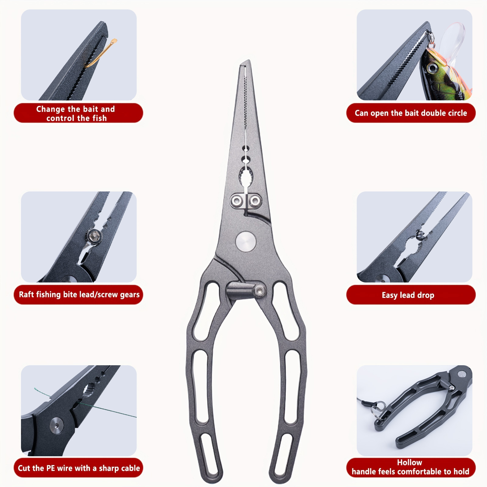 釣り用プライヤーとフィッシュグリッパーのコンボキット、錆びな - Fishing Equipment Pictures のレビューと価格